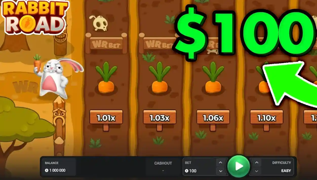 Rabbit Road Casino Interface de Jeu